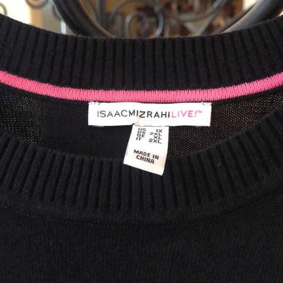 ISAACMIZRAHILIVE Top Sz 1X Black Crew New - Picture 2 of 5